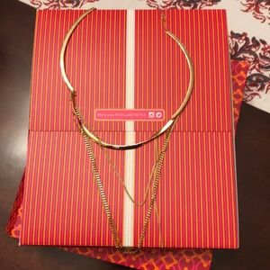 Stella & Dot Drape Collar Necklace-gold